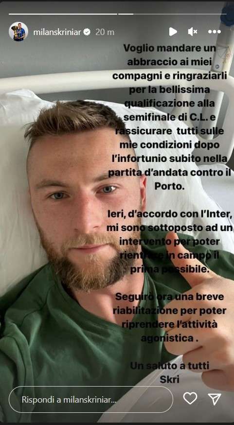 skriniar operazione inter benfica