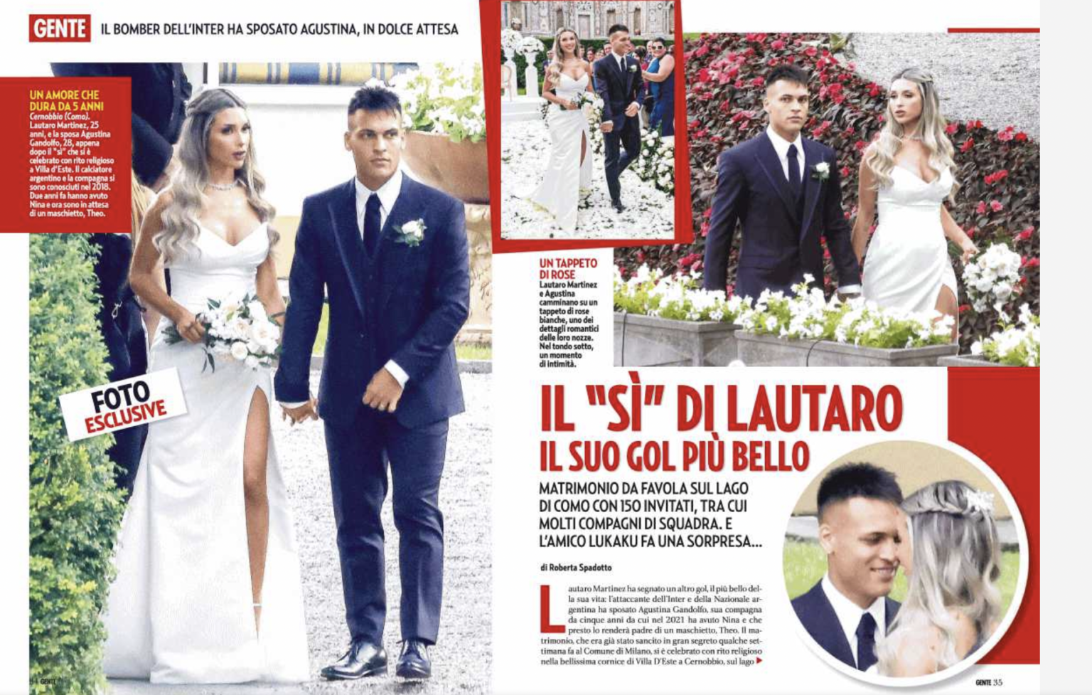 Inter, tutte le foto del matrimonio di Lautaro Martinez e Agustina Gandolfo inter matrimonio lautaro martinez