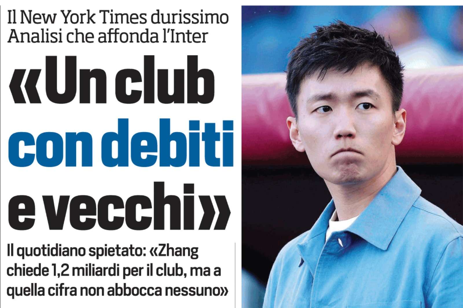 inter zhang tuttosport ny times