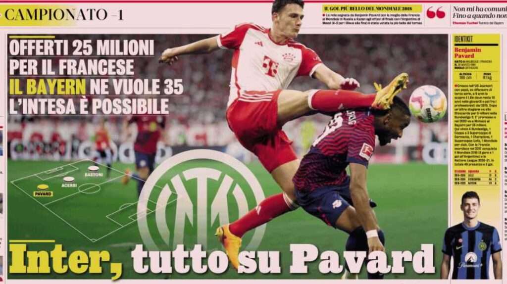 Calciomercato Inter, prima offerta per Pavard respinta. Ma col Bayern Monaco si può chiudere a… calciomercato inter pavard gazzetta