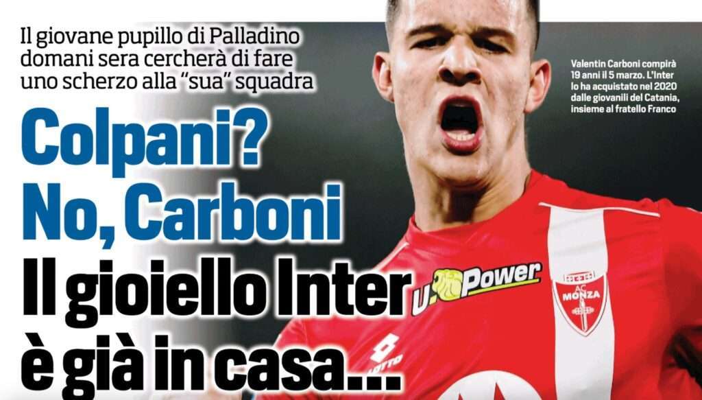 Calciomercato Inter, già deciso il futuro di Valentin Carboni?