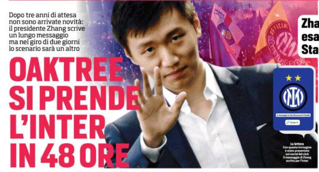 Cessione Inter, addio Steven Zhang: Oaktree si prende le azioni cessione inter zhang oaktree