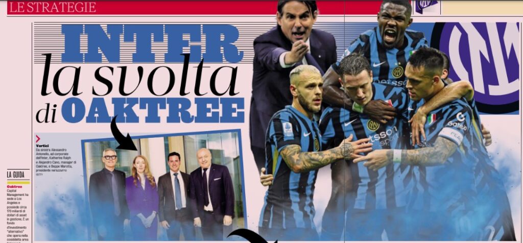 Calciomercato Inter, più investimenti e niente parametri zero ultratrentenni: la svolta di Oaktree calciomercato inter oaktree