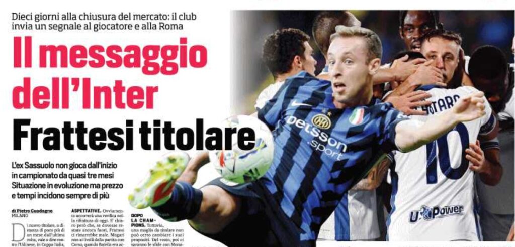 Calciomercato Inter, messaggio alla Roma: Davide Frattesi titolare. Ma Ghisolfi prepara l’offerta calciomercato inter roma frattesi