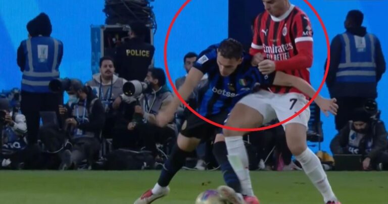 Moviola, Inter-Milan, il Diavolo vince con l’aiutino: irregolare il goal di Theo Hernandez inter milan supercoppa asllani